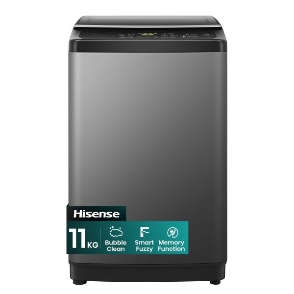 Hisense 11Kg Top Loader Washing Machine - Titanium Grey