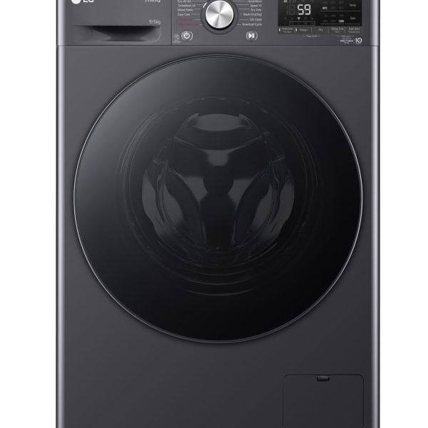 LG 9/5kg Mid-Black Front Load Washer Dryer Combo with AIDD & Steam F2V5FRPY