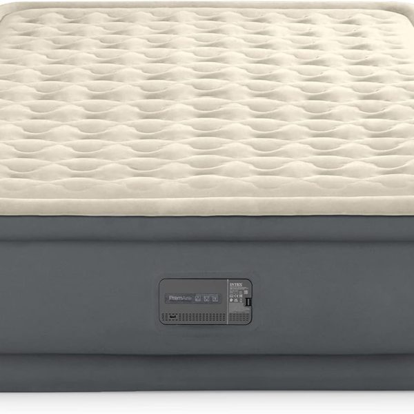 Intex Premaire II Elevated Airbed with Fibertech and Built in Pump, Queen Size