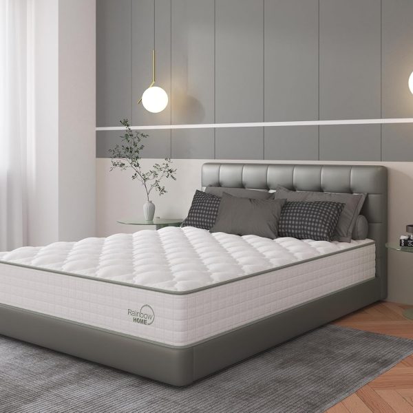 Hybrid Mattress, Memory Foam Hybrid 25 Cm Mattress, Fits All Bed Frames Full Size Mattress With Medium Firm Mattress For Motion Isolation And Silent Sleep, Pressure Relief. Zina(Queen XL)