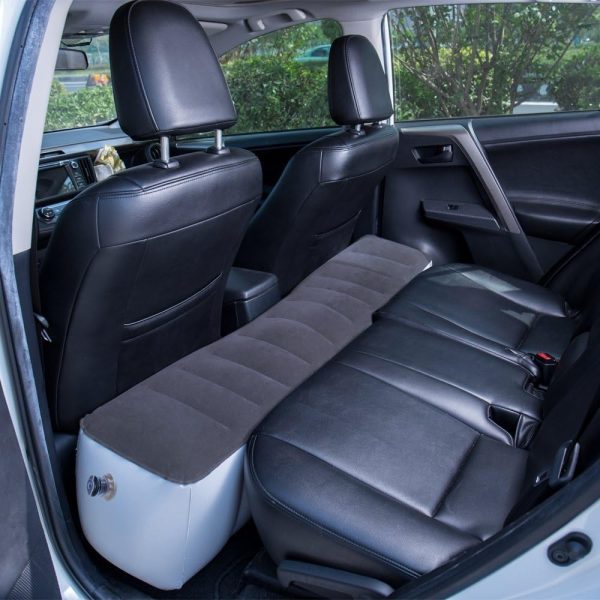 FMS Car Travel Inflatable Mattress Back Seat Gap Pad Mattress Air Bed Cushion Camping Air Couch (Gray)