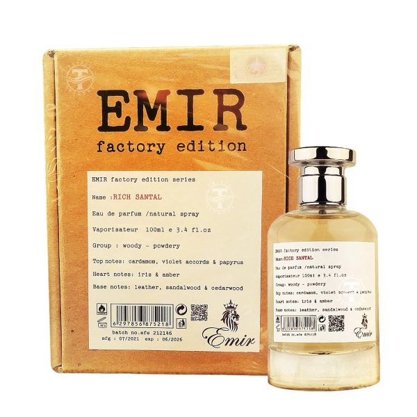 Rich Santal Eau De Parfum 100ml Unisex Factory Edition By Emir