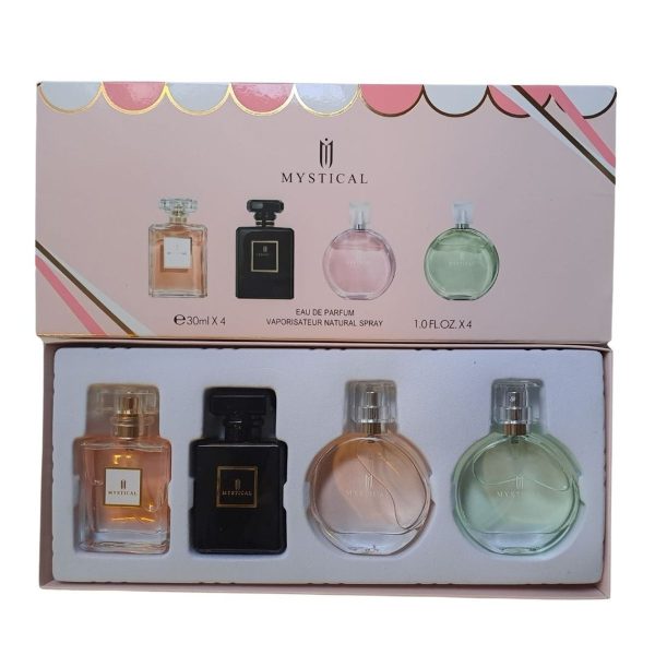 Mystical peach and pink gift perfume set 30ml x4