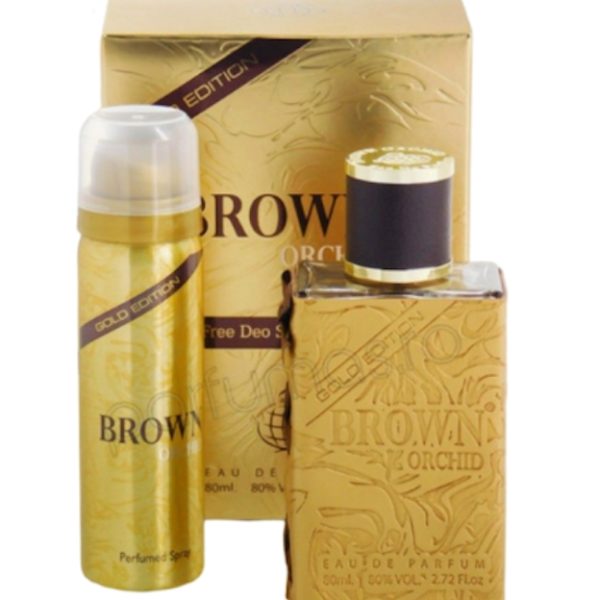 Brown Orchid Gold Edition 80ml Eau De Perfume and Deodorant Spray