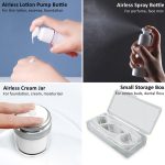 Heartdeco Airless Vacuum Travel Bottles & Toiletry Bag Set - Image 2