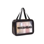 Frosted Large Capacity Waterproof Toiletry Bag With Handle - Image 2