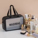 Frosted Large Capacity Waterproof Toiletry Bag With Handle - Image 3