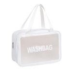 Frosted Large Capacity Waterproof Toiletry Bag With Handle - Image 5