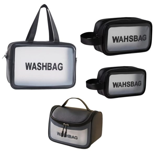 4 Piece Waterproof Toiletry Bag with Handle - Easy Trade