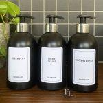 Refillable Plastic Dispenser Bottles for Shampoo, Conditioner & Body Wash - Image 2