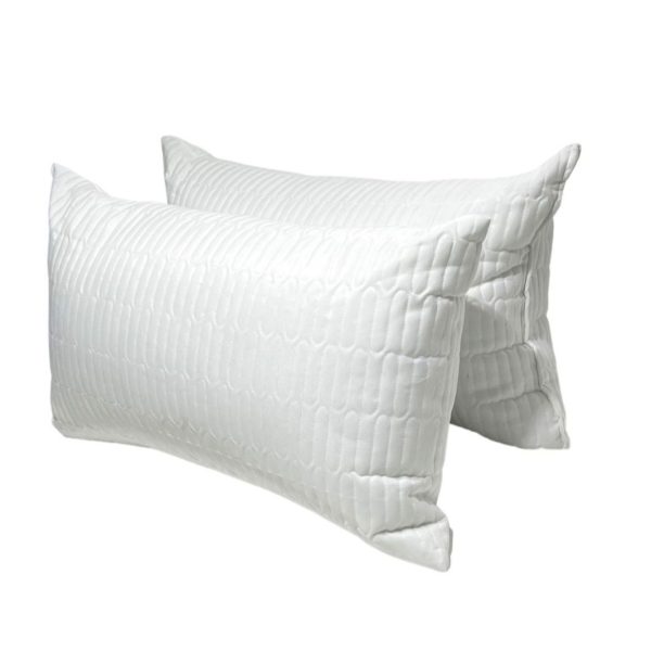 2x Bamboo Quilted Standard Pillows