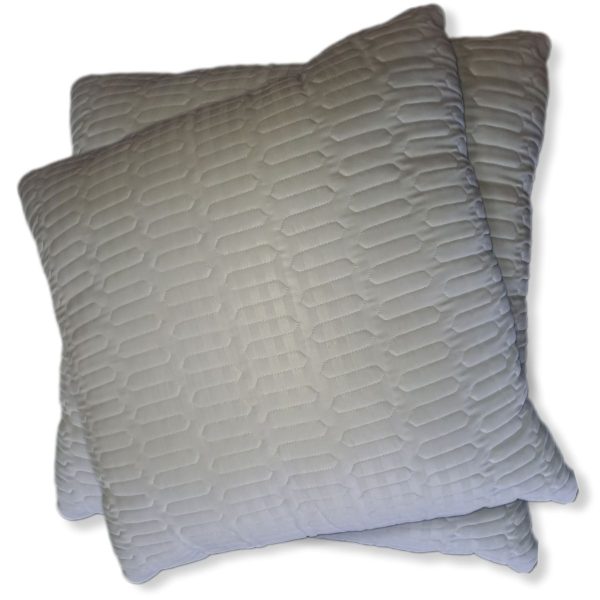 2 x White Quilted Bamboo Continental Pillows