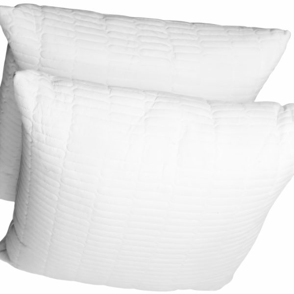 Pragtige Dinge Cotton Polyester Continental PillowQuilted White