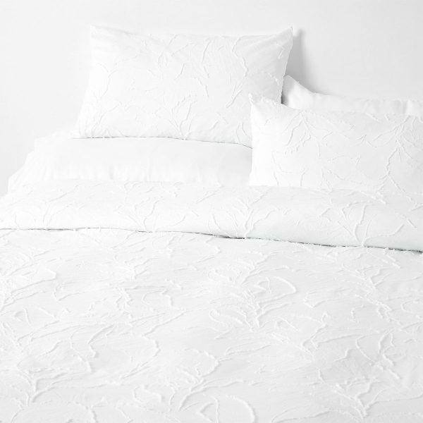 George & Mason - Tufted Jacquard Leaf Duvet Set