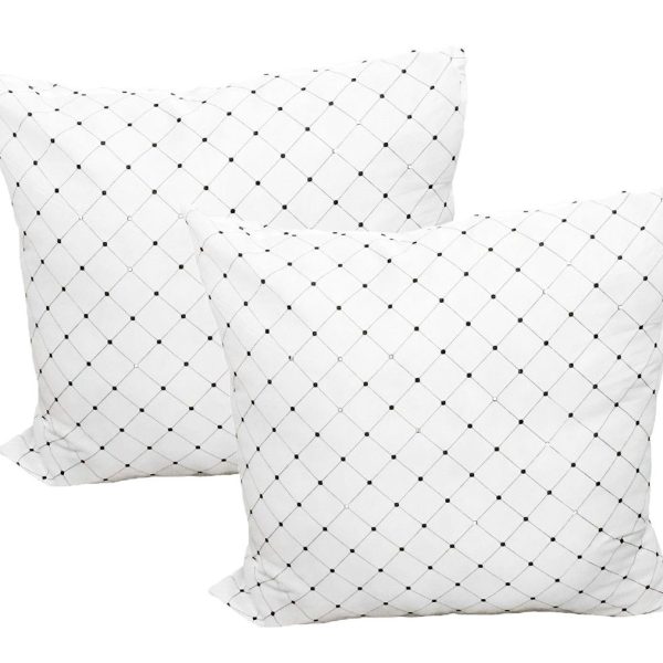 Super Soft Non-Shrink Silk Mat Continental Pillow - 50cm x 70cm (2 Piece)