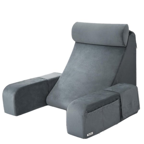 Topika-Reading Pillow w/ Armrests, Detachable Reading Chair&Headboard Pillow