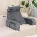 Topika-Reading Pillow w/ Armrests, Detachable Reading Chair&Headboard Pillow - Image 2
