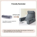 Topika-Reading Pillow w/ Armrests, Detachable Reading Chair&Headboard Pillow - Image 8