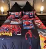 Avengers / Spiderman 3D Printed Double Bed Duvet Cover Set - Image 2