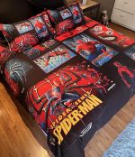 Avengers / Spiderman 3D Printed Double Bed Duvet Cover Set - Image 3