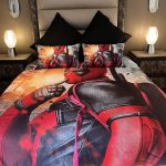 Deadpool 3D Printed Double Bed Duvet Cover Set - Image 2