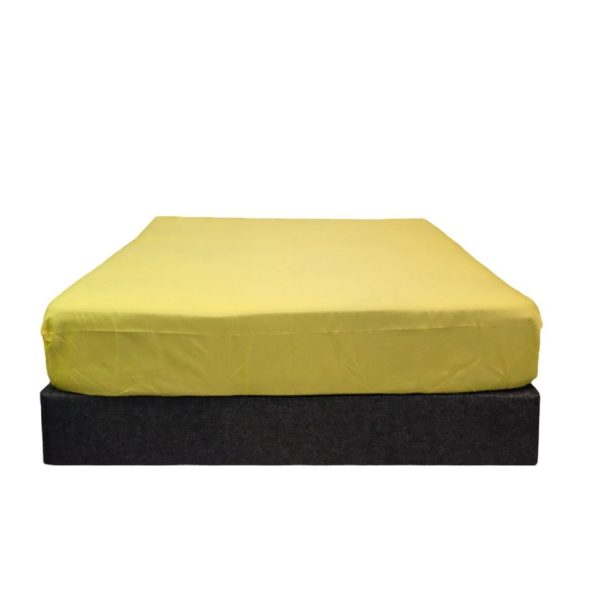Queen Fitted Bed Sheet - Yellow