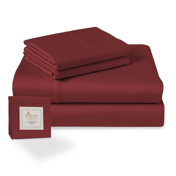 Pizuna Cotton Bed Sheets - 4 Piece 400 TC Bedding Set