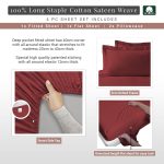 Pizuna Cotton Bed Sheets - 4 Piece 400 TC Bedding Set - Image 3