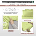 Pizuna Cotton Bed Sheets - 4 Piece 400 TC Bedding Set - Image 8