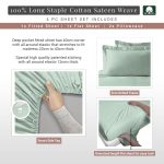 Pizuna Cotton Bed Sheets - 4 Piece 400 TC Bedding Set - Image 11