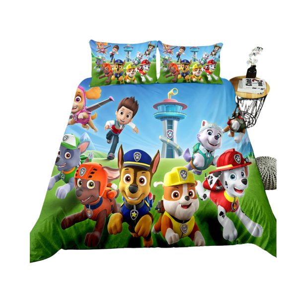 Paw Patrol 3D Printed Double Bed Duvet Cover Set - All Characters