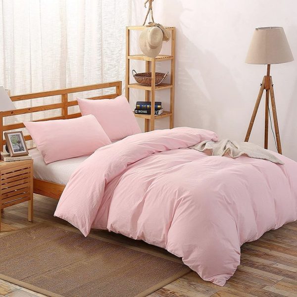 Duvet Cover Set - Luxury Wrinkle Resistant Egyptian Comfort – Pink