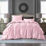 Duvet Cover Set - Luxury Wrinkle Resistant Egyptian Comfort – Pink - Image 5