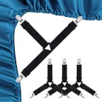 Elastic Triangle Non-Slip Bed Sheet Holder Straps - 4Packs - Image 2