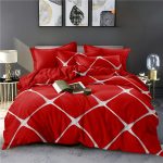 Duvet Cover Set Red - 6 Piece - King