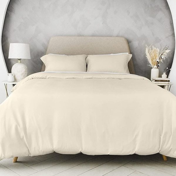 Duvet Cover Set - Luxury Wrinkle Resistant Egyptian Comfort – Cream/Beige