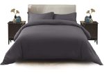 Duvet Cover Set - Luxury Wrinkle Resistant Egyptian Comfort – Charcoal Grey