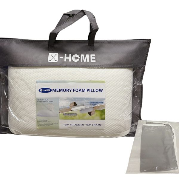 X-HOME Memory Foam Pillow & 2 Seasonal Pillowcases Combo
