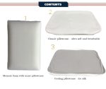 X-HOME Memory Foam Pillow & 2 Seasonal Pillowcases Combo - Image 2