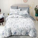 Linen Boutique - Duvet Cover Set Reversible - WhiteLavender - Image 3