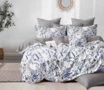 Linen Boutique - Duvet Cover Set Reversible - WhiteLavender - Image 4
