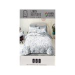 Linen Boutique - Duvet Cover Set Reversible - WhiteLavender - Image 5