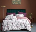 Linen Boutique - Duvet Cover Set Reversible-Florist-PaleVioletRedPink