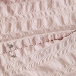 George & Mason - Seersucker Duvet Cover Set - Blush - King - Image 3
