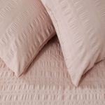 George & Mason - Seersucker Duvet Cover Set - Blush - King - Image 5