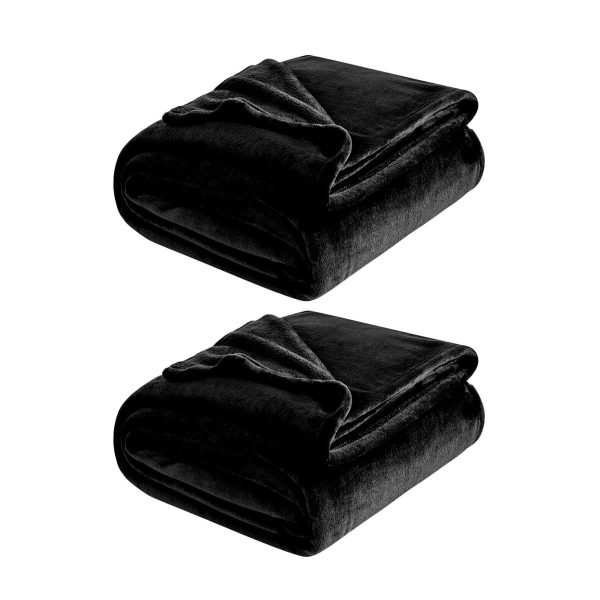 Ultra Plush Blankets-Throws-Fleece Blanket - Soft - Set of 2