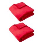 Ultra Plush Blankets-Throws-Fleece Blanket - Soft - Set of 2 - Image 10
