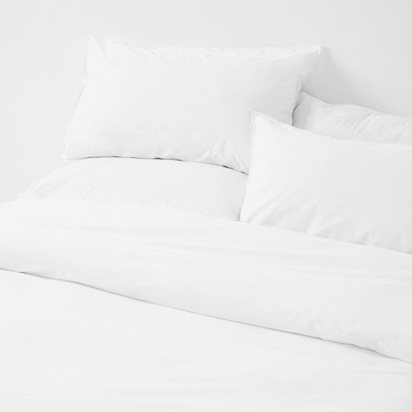 George & Mason 200TC Polycotton Percale duvet cover set - White
