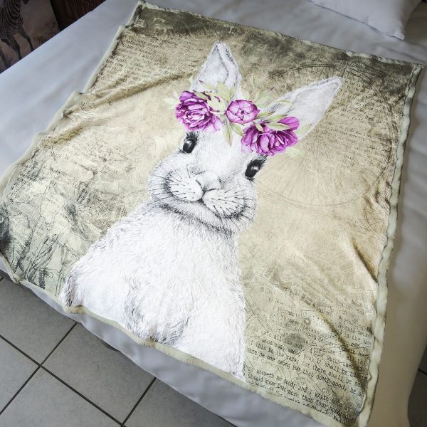 White Rabbit Fleece Blanket