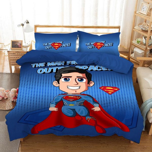 Linen Boutique - Kids Duvet Cover Set - Little Superheroes - Superman - Single